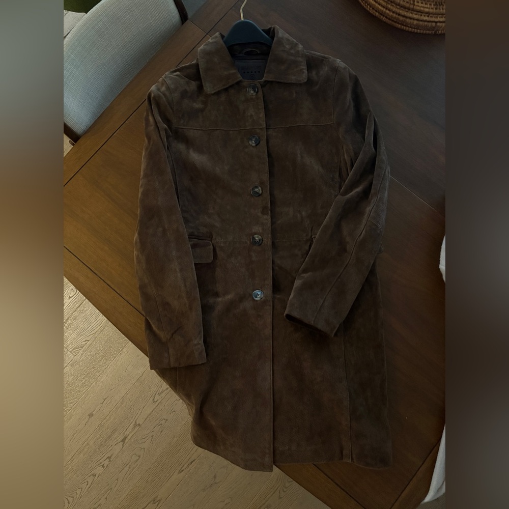Women's Brown Suede Coat